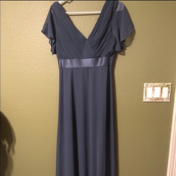 Formal Dusty Blue Dress - Picture 2 of 4